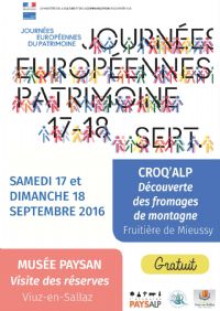 Journées Européennes du Patrimoine au Musée PAYSAN de Viuz-en-Sallaz. Du 17 au 18 septembre 2016 à Viuz-en-Sallaz. Haute-Savoie.  10H00